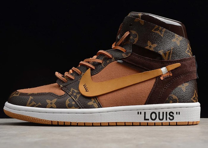 Air Jordan 1 High &quotOff-Louis L***V" - 554724 555